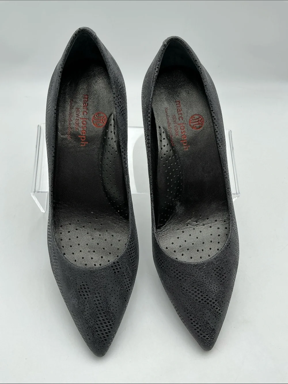 Marc Joseph Whitehall Street Grey Glaze Pumps New in Box Women's Size 6.5